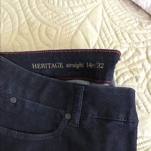 Talbots full length boot cut dark denim jean